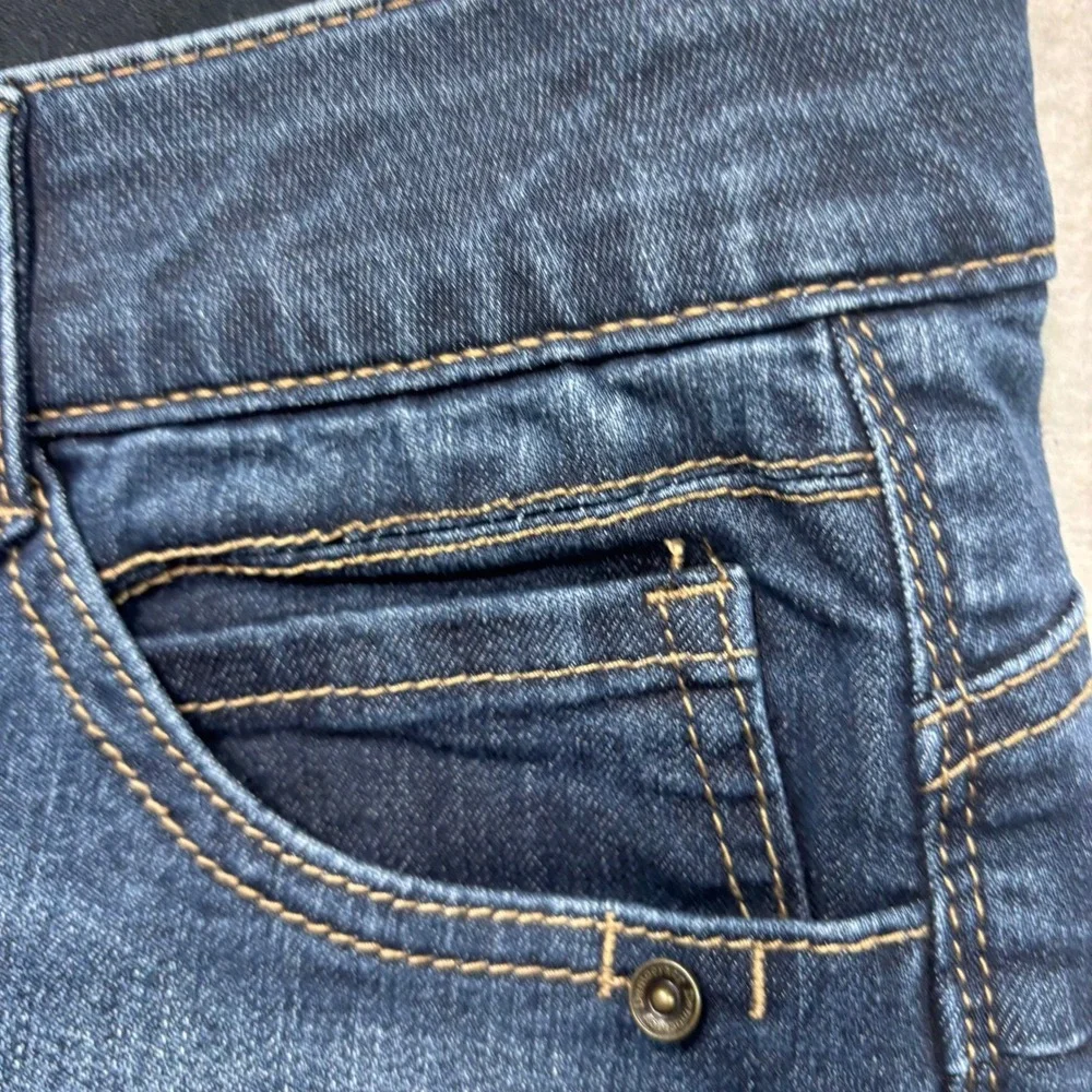 Democracy Ab Solution Straight Leg Jeans Indigo Blue Stretch Womens Size 10 #915